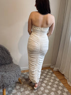 Vintage Karen Millen ruched halter dress