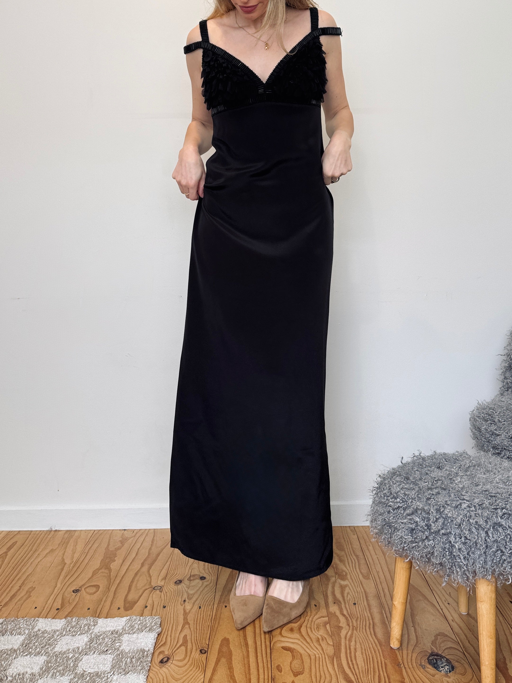 George Gross vintage silk maxi dress