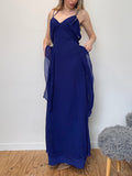 Vintage BCBG silk draped maxi dress